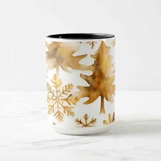 Mug Snowflakes Gold Arbres de vacances (Centre)
