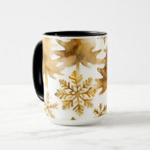 Mug Snowflakes Gold Arbres de vacances (Devant gauche)