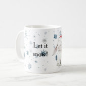 Mug Snowflakes Let it snow Bunny Christmas Hat (Devant gauche)
