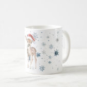 Mug Snowflakes Let it snow Deer Christmas Santa Hat (Devant droit)