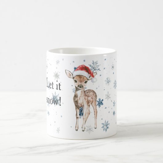 Mug Snowflakes Let it snow Deer Christmas Santa Hat (Centre)