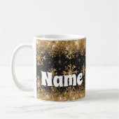 Mug Snowflakes personnalisé Parties scintillant d'or c (Gauche)