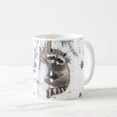 Mug Snowflakes Racoon Winter Christmas (Devant droit)