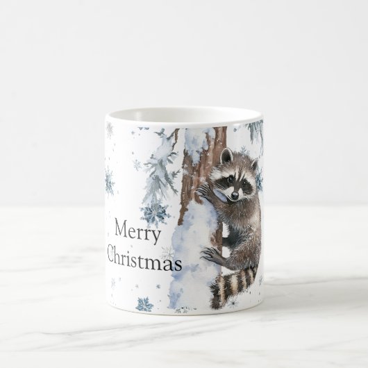 Mug Snowflakes Racoon Winter Christmas (Centre)