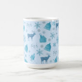 Mug Snowflakes, Reindeer & Elegant Holiday Design (Centre)