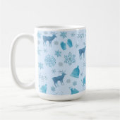 Mug Snowflakes, Reindeer & Elegant Holiday Design (Gauche)