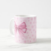 Mug Snowflakes rose et Bow (Devant gauche)