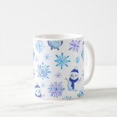 Mug Snowflakes, Snowmen et Pingouins de Noël (Devant droit)