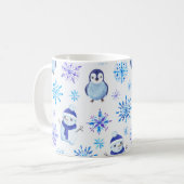 Mug Snowflakes, Snowmen et Pingouins de Noël (Devant gauche)