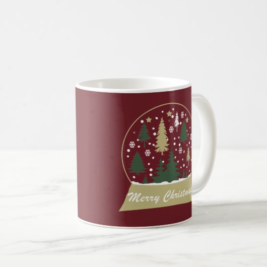 Mug snowglobe décoré (Devant droit)
