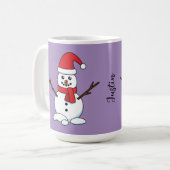 Mug Snowman avec Bonnet rouge et Écharpe (Devant gauche)