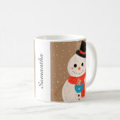 Mug Snowman Avec Chocolat Chaud (Devant droit)
