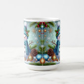 Mug Snowman Avec Ornement Arbre De Noël, Snowflakes (Centre)