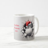 Mug Snowman avec Santa Hat 3D Breakout (Devant droit)