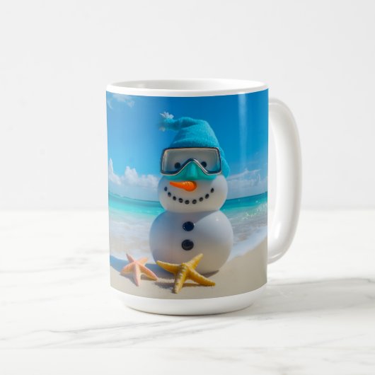Mug Snowman Beach Vacation (Devant droit)