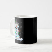 Mug Snowman Book Stack Librarian Book Lover Christmas  (Devant gauche)
