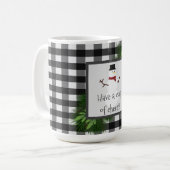 Mug Snowman Buffalo Plaid Musique (Devant gauche)