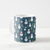 Mug Snowman Cats Motif de vacances (Devant gauche)