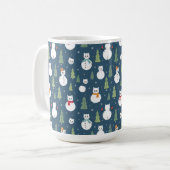 Mug Snowman Cats Motif de vacances (Devant gauche)