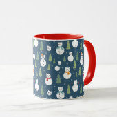 Mug Snowman Cats Motif de vacances (Devant droit)