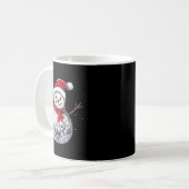Mug Snowman Christmas Retro Santa Hat Disco Ball Match (Devant gauche)