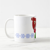 Mug Snowman en Casquette rouge et écaille verte (Gauche)