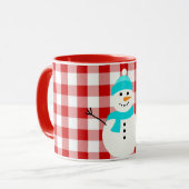 Mug Snowman en plaid (Devant gauche)