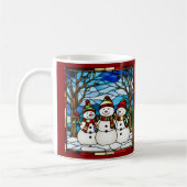 Mug Snowman Famille Faux Verre de retenue (Gauche)