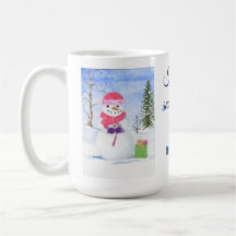 Snowman foulard rose canne à bonbons Joyeux jours