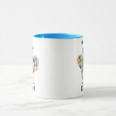 Mug Snowman Holding Noël présente Casquette bleu (Centre)