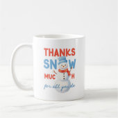 Mug Snowman Merci neige beaucoup cadeau (Gauche)
