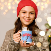 Mug Snowman mignon avec Candycane Arbre et Lune