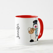 Mug Snowman personnalisé (Devant droit)