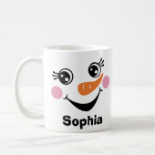 Mug Snowman personnalisé avec nom personnalisé (Gauche)