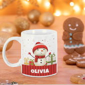 Mug Snowman personnalisé mignon et Noël coloré