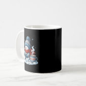 Mug Snowman Reading Books Lovers Librarian Bookworm Ch (Devant gauche)