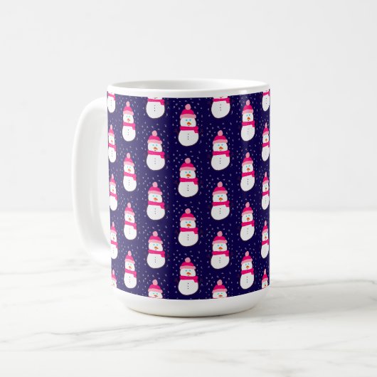 Mug Snowman rose à la neige (Devant gauche)