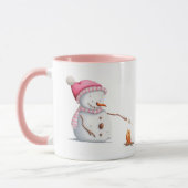 Mug Snowman rose mou (Gauche)