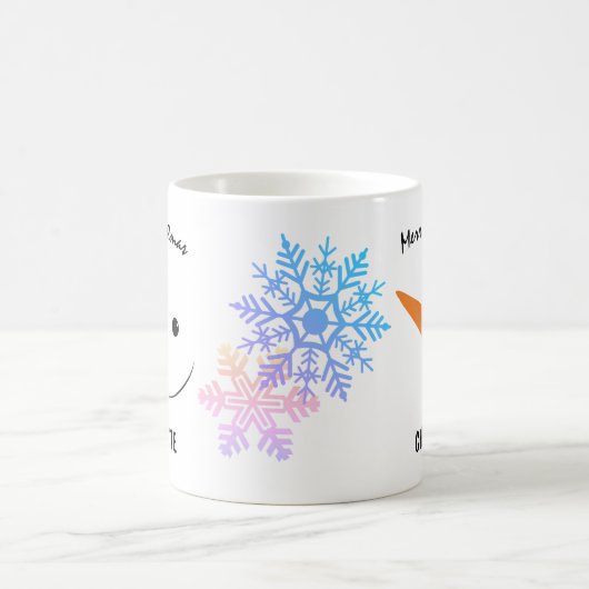 Mug Snowman Souriant Avec Long Nez, Joyeux Noël (Centre)