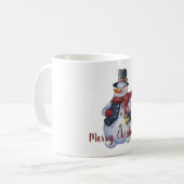 Mug Snowman souriant personnalisable (Devant gauche)