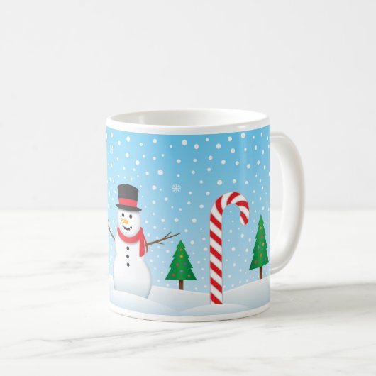 Mug Snowman & Sucre de canne Winter Wonderland (Devant droit)