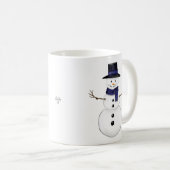 Mug Snowman with Blue Scarf and Matching Hat (Devant droit)