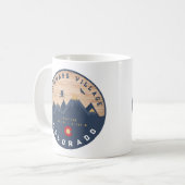 Mug Snowmass Colorado Drapeau Retro Sunset Ski Souveni (Devant gauche)