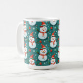 Mug Snowmen mignon avec sapin de Noël (Devant gauche)