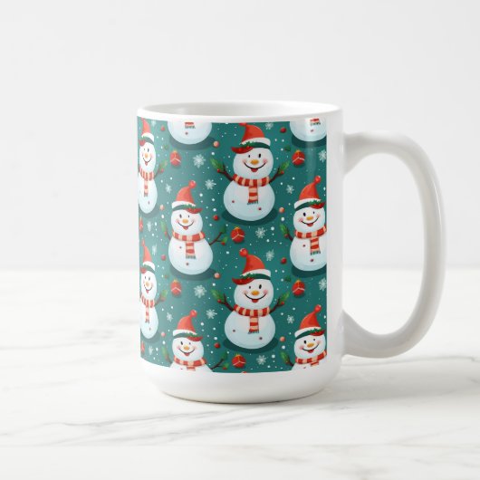 Mug Snowmen mignon avec sapin de Noël (Droite)