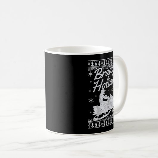 Mug Snowmobile Braapy Holidays Funny Braap Ugly Christ (Devant droit)