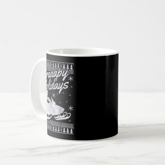 Mug Snowmobile Braapy Holidays Funny Braap Ugly Christ (Devant gauche)