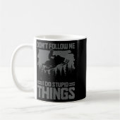 Mug Snowmobile Dont Follow Me Funny Snowmobiling Moto  (Gauche)