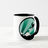 Mug snowmobile. pthalo. cercle (Devant droit)