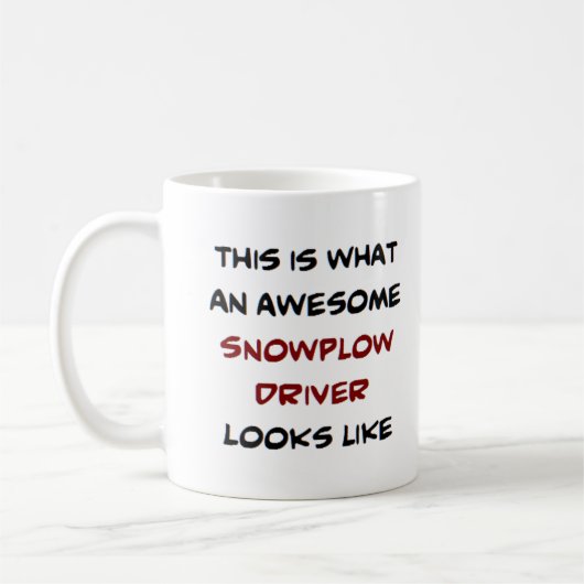 Mug snowplow driver, awesome (Gauche)